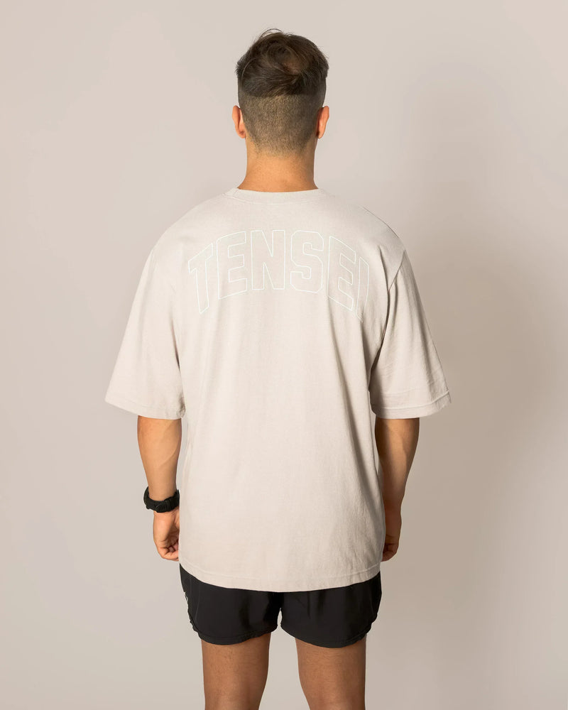T-shirt oversize Classic gris pâle - Activewear Made in Quebec - TENSEI